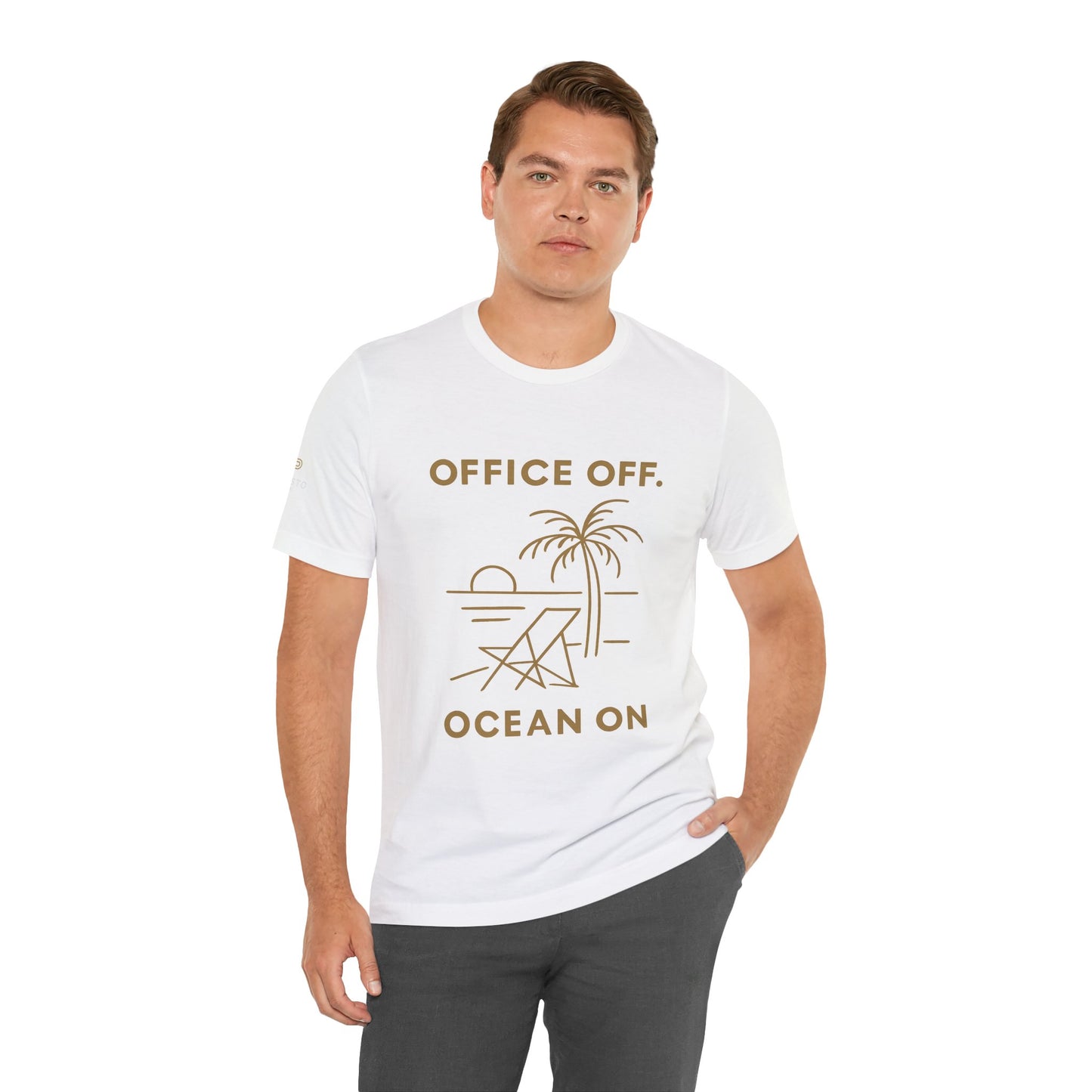 Office Off, Ocean On Beach T-Shirt