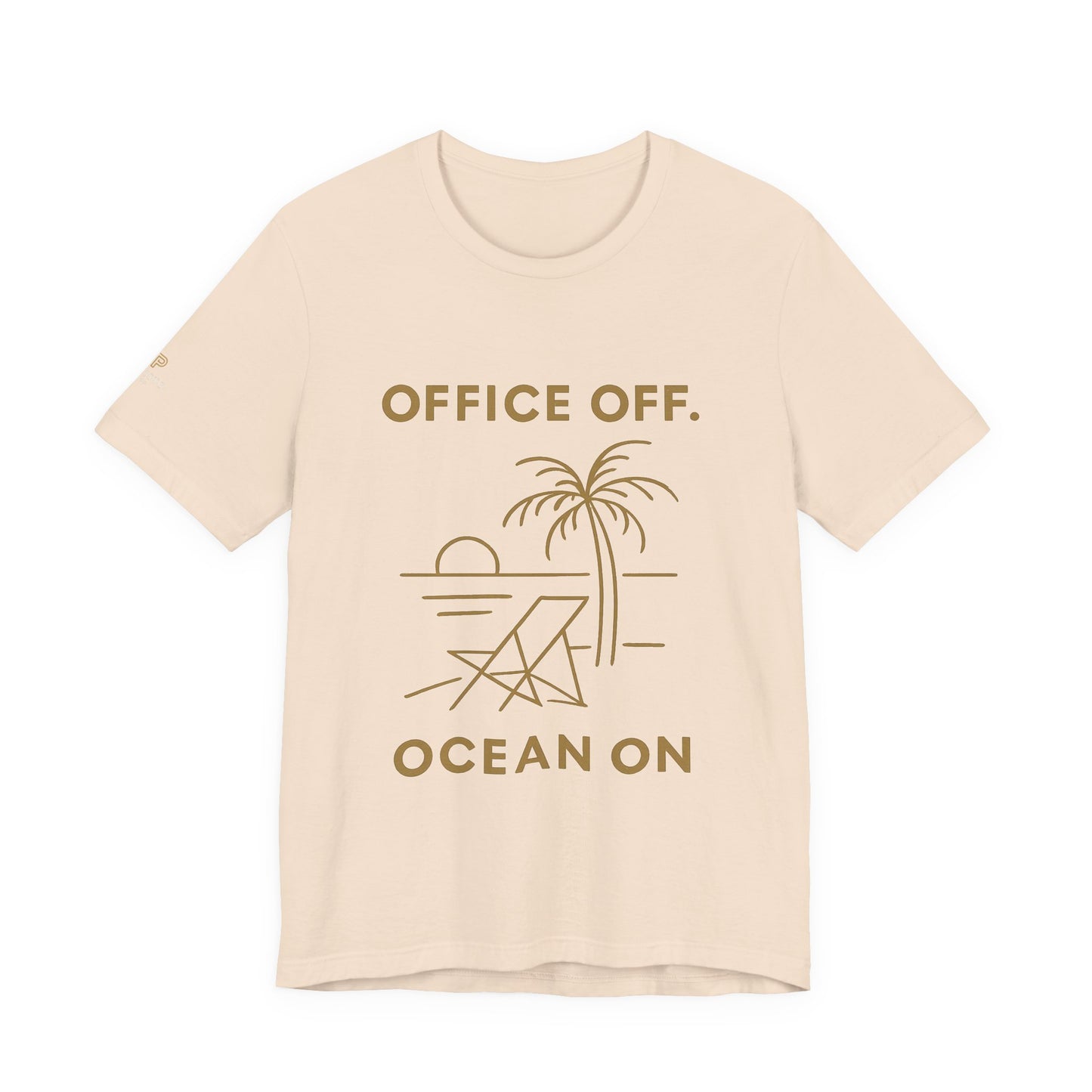 Office Off, Ocean On Beach T-Shirt