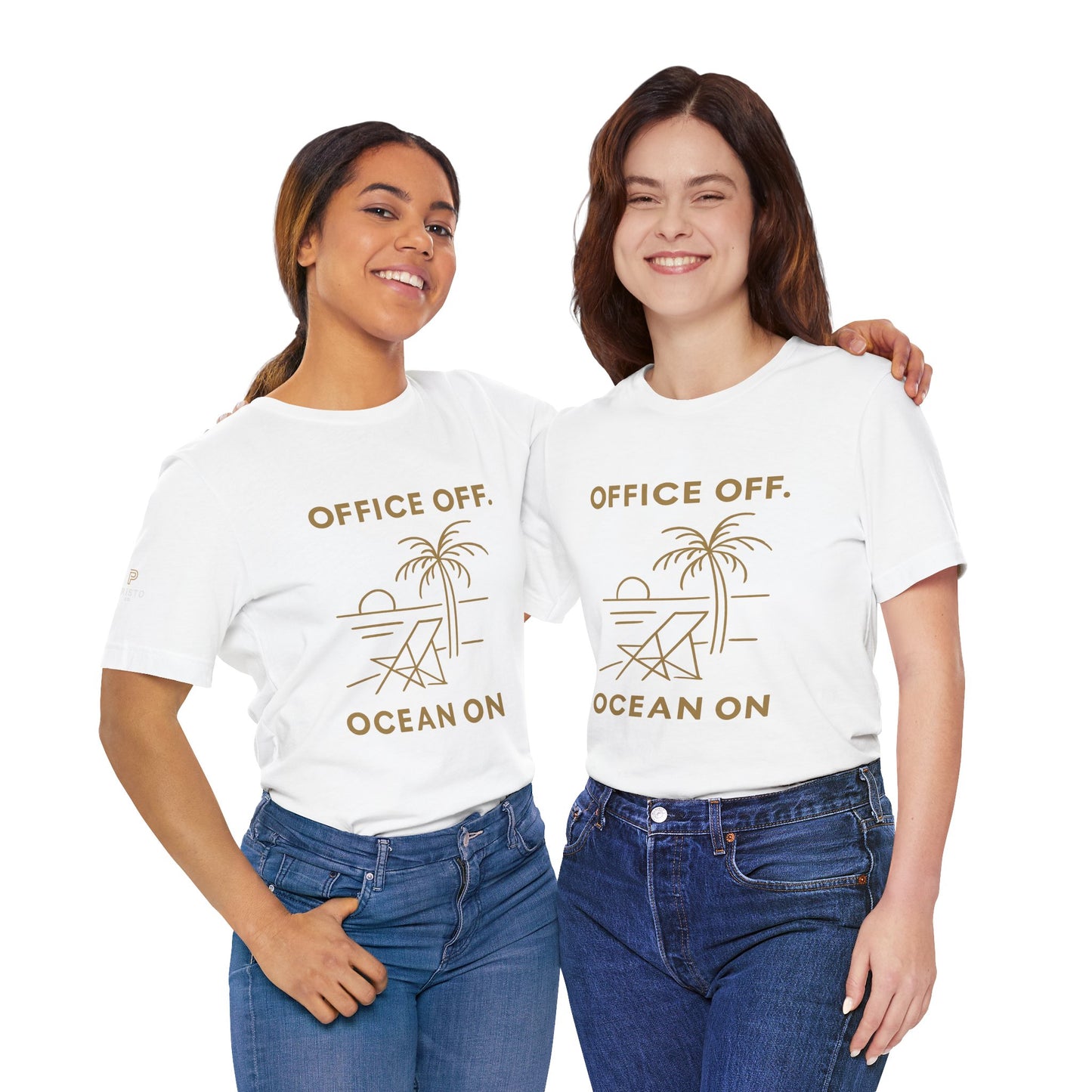 Office Off, Ocean On Beach T-Shirt
