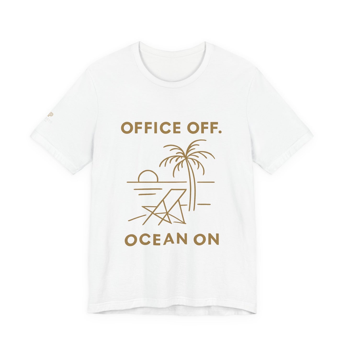 Office Off, Ocean On Beach T-Shirt