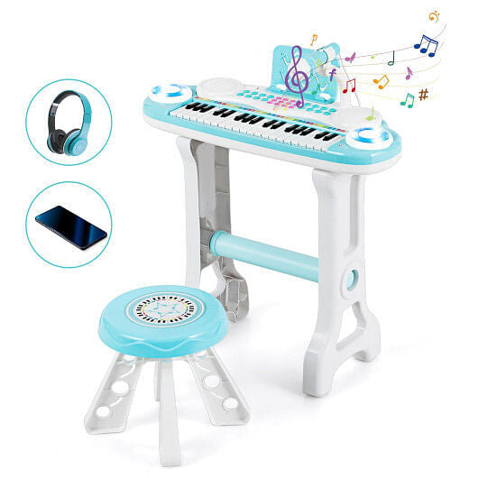 37-key Kids Electronic Piano Keyboard Playset-Pink